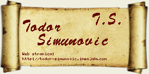 Todor Simunović vizit kartica